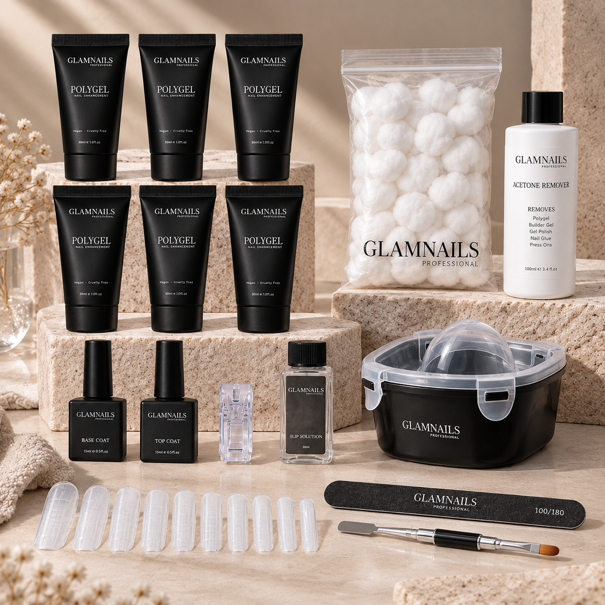 Zestaw startowy Polygel | 3+3 darmowe kolory Glamnailsprofessional
