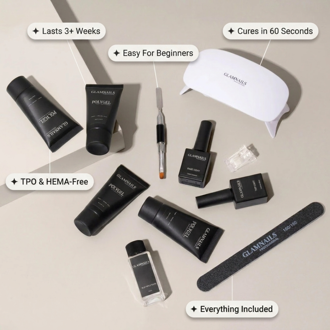 Polygel Starterset | 2+2 Gratis Kleuren Glamnailsprofessional 