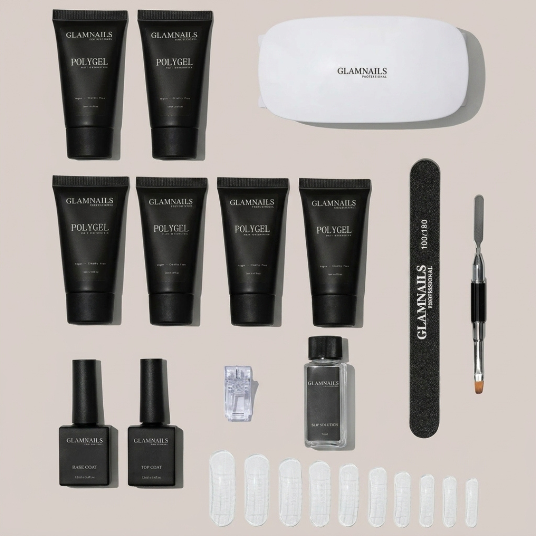 Polygel Starterset | 3+3 Gratis Kleuren Glamnailsprofessional 