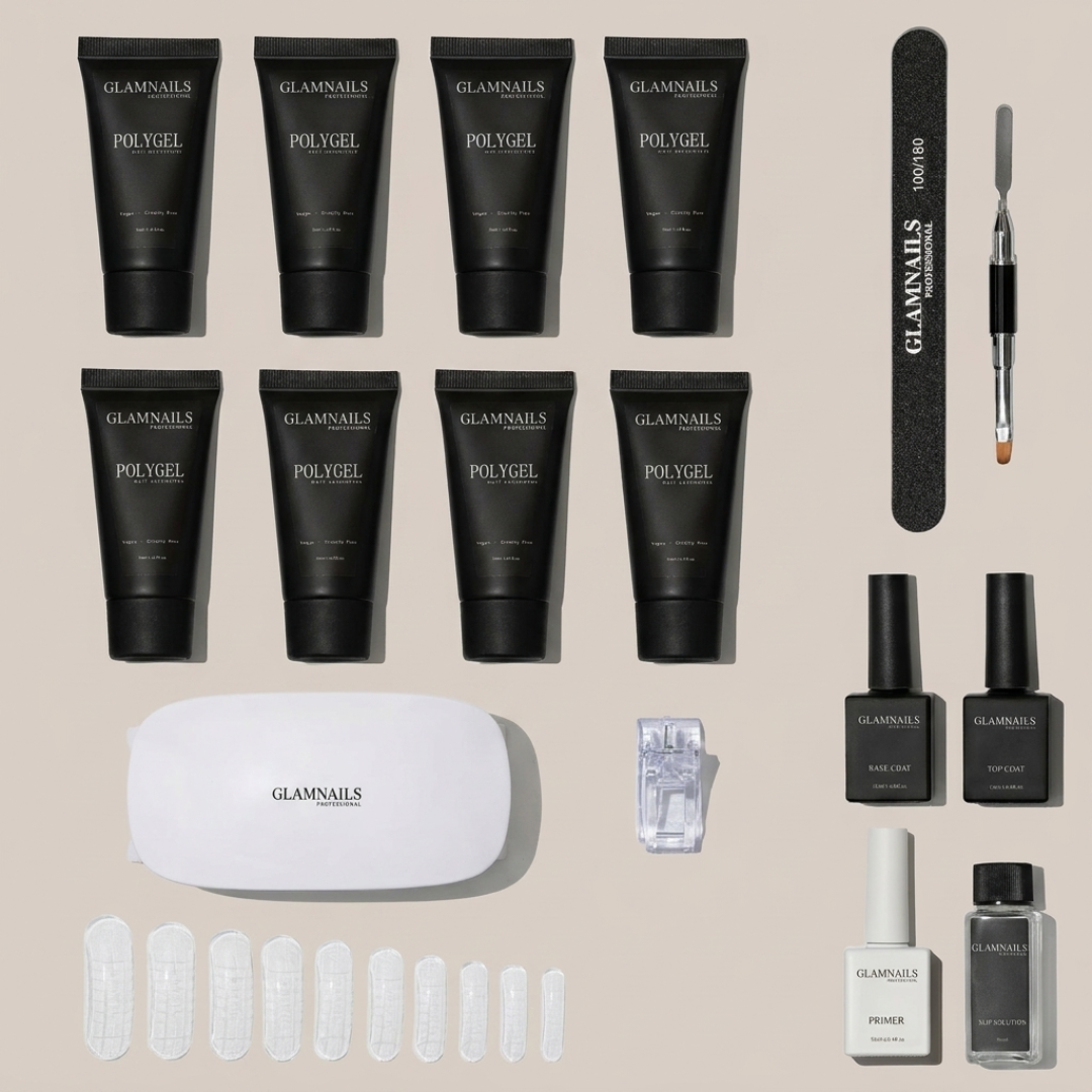 Polygel Starterset | 4+4 Gratis Kleuren Glamnailsprofessional 